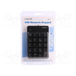 1 pcs x LOGILINK - ID0184 - Keyboard, black, USB, wired, 1.6m
