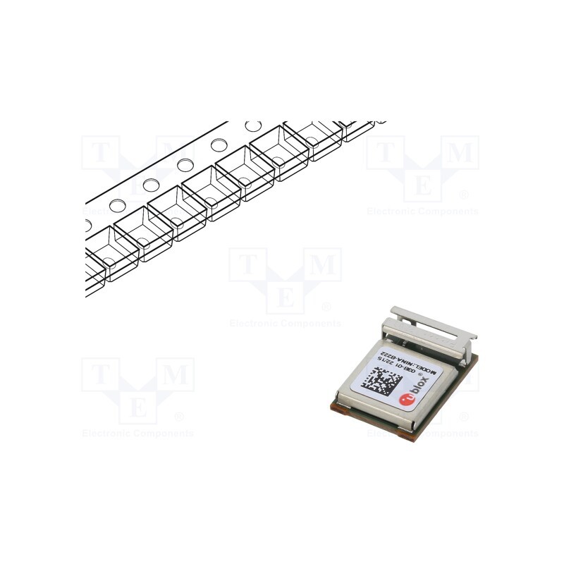 1 pcs x u-blox - NINA-B222-03B - Module: Bluetooth Low Energy, GPIO,UART, SMD, Dim: 10x14x3.8mm