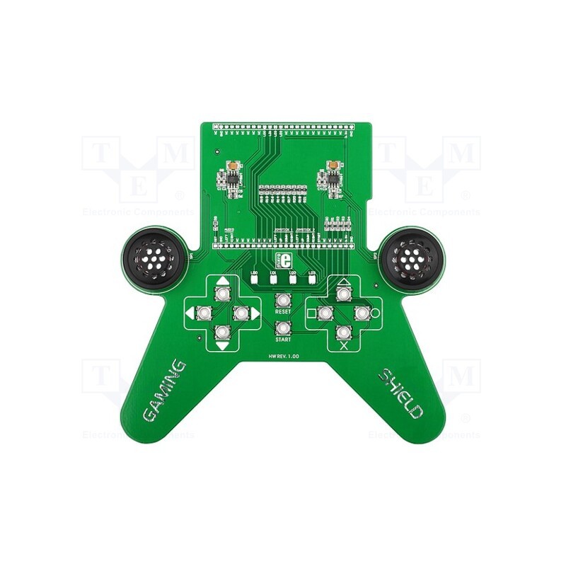 1 pcs x MIKROE - MIKROMEDIA GAMING SHIELD - Expansion board, mikromedia, No.of butt: 10, No.of diodes: 4