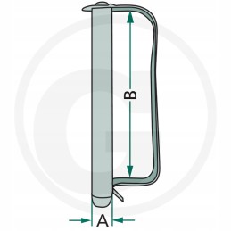Pin with spring protection 12x80 mm