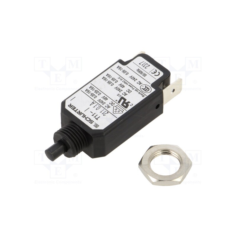 1 pcs x SCHURTER - 4400.0089 - Circuit breaker, 2.5A, MCB