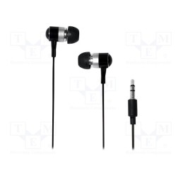 1 pcs x LOGILINK - HS0015A - Headphones, black, Jack 3,5mm, 1.1m, 0.05÷18kHz, 109dB