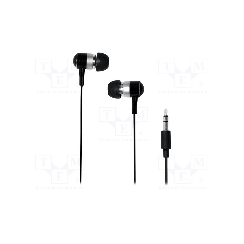1 pcs x LOGILINK - HS0015A - Headphones, black, Jack 3,5mm, 1.1m, 0.05÷18kHz, 109dB