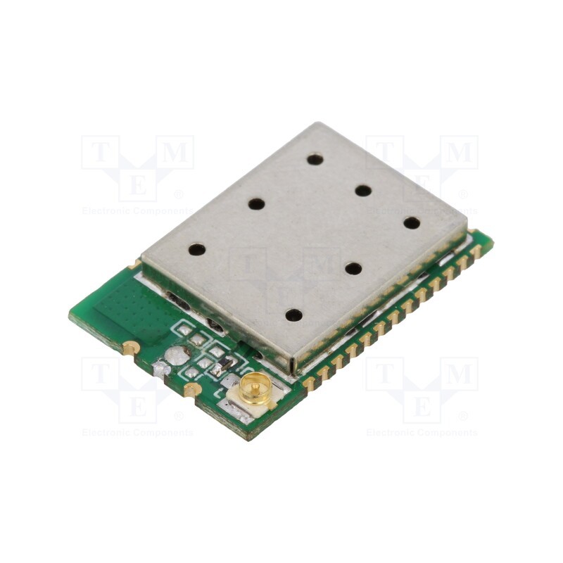 1 pcs x RADIOCONTROLLI - RC-CC1310-434 - Module: RF, 433.92MHz, GPIO,I2C,I2S,JTAG,SSI x2,UART, -124dBm