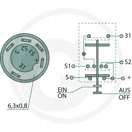 Fendt x830240098000 road light switch