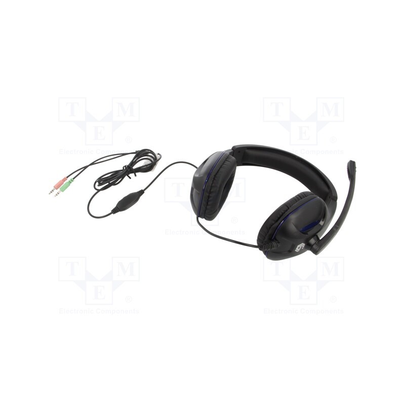 1 pcs x GEMBIRD - GHS-04 - Headphones with microphone, matt black, Jack 3,5mm x2, 2m, 32Ω