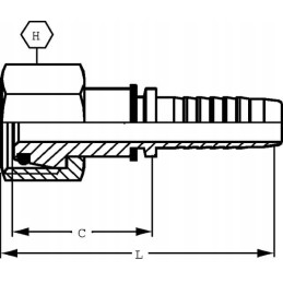 End piece dn10 m24x1 5 16s