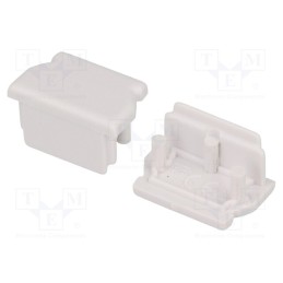 1 set x TOPMET - A1080001 -AS - Cap for LED profiles, white, 2pcs, ABS, UNI12