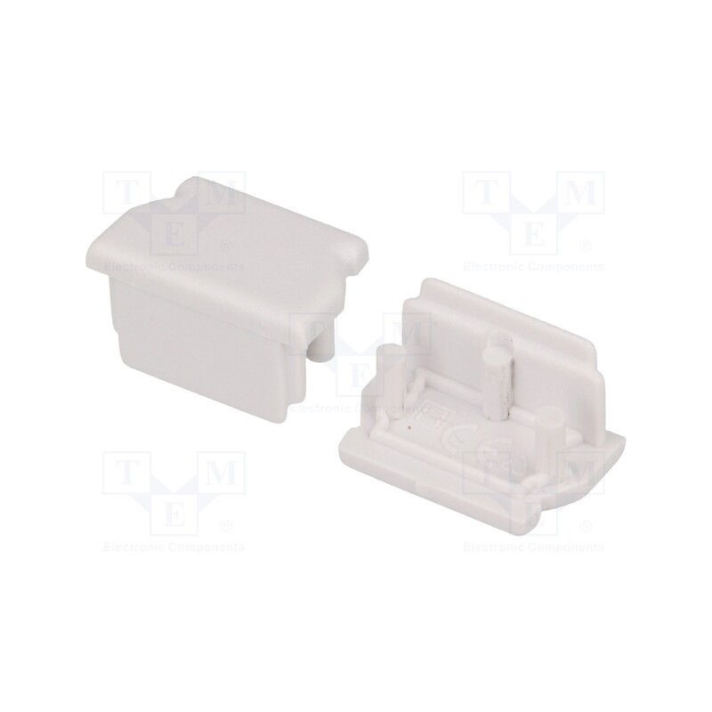 1 set x TOPMET - A1080001 -AS - Cap for LED profiles, white, 2pcs, ABS, UNI12