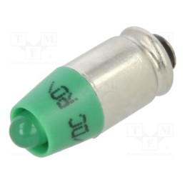 1 pcs x CML INNOVATIVE TECHNOLOGIES - 1512535UG3 - Indicator: LED, S5,7s,T1-3/4, green, plastic, 24VAC, 24VDC, 3mm