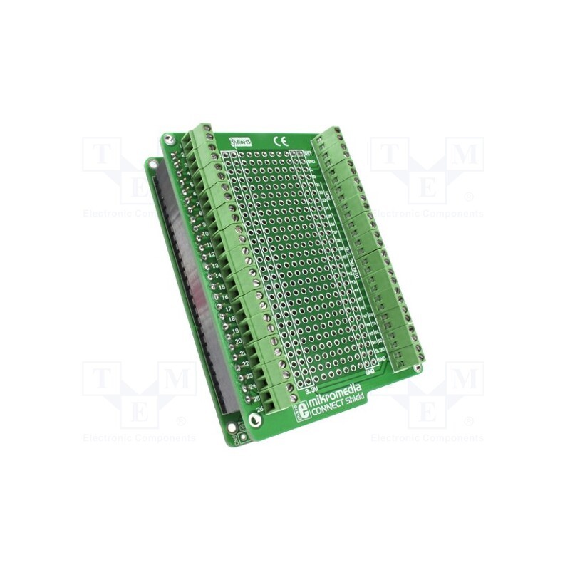1 pcs x MIKROE - MIKROMEDIA CONNECT SHIELD - Expansion board, screw terminal