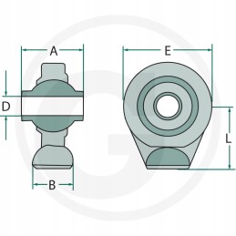 Steering rod ball joint, category 1