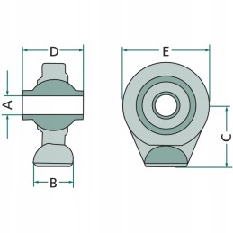 Steering rod ball joint, category 1
