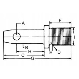 Z722076 stabilizer pin 22x111mm thread 5 8