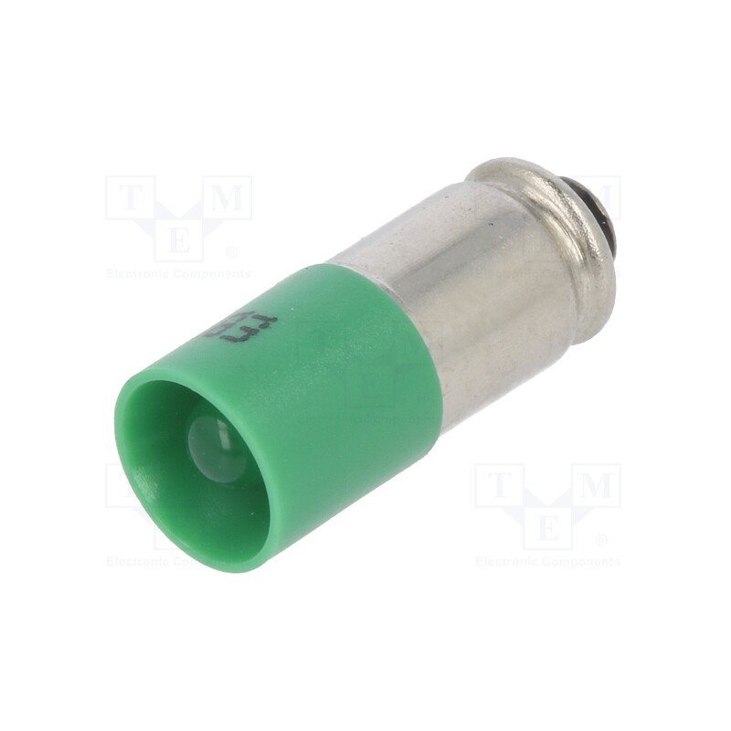 1 pcs x CML INNOVATIVE TECHNOLOGIES - 1512135UG3 - LED lamp, green, S5,7s, 24VDC, 24VAC, No.of diodes: 1