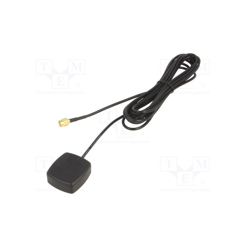 1 pcs x 2J - 2J4301MPGF-300LL100-C20GST_ TRALO - Antenna, GNSS,GPS, magnet,for ribbon cable, 38x34x13.5mm, Len: 3m