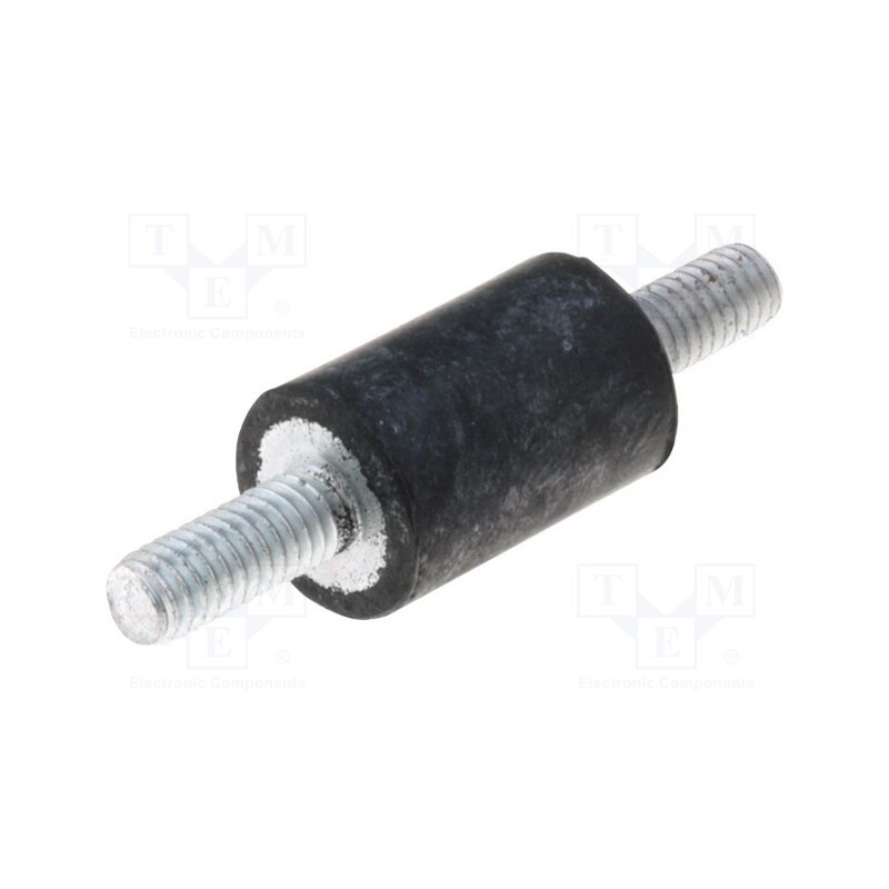 1 pcs x ELESA+GANTER - DVA.1-10-15-M4-10-55 - Vibration damper, M4, Ø: 10mm, rubber, L: 15mm, Thread len: 10mm