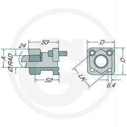 Hydraulic pump connector m26x1 5 25702506