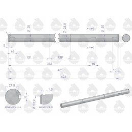 Pedal shaft C 360 original Ursus