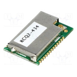 1 pcs x RADIOCONTROLLI - RCQ2-434 - Module: RF, 434MHz, serial, -112dBm, 2.2÷3.6VDC, 20dBm, SMD, 85/20mA