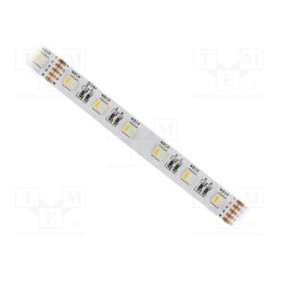 1 m x IPIXEL LED - S012060CC4PZ (RGB+6000K IP20) - LED tape, RGBW, 5050, 24V, LED/m: 60, 12mm, white PCB, IP20, 120°