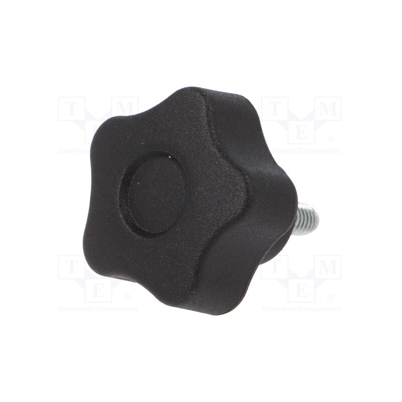 1 pcs x ELESA+GANTER - VCT.25 P-M4X10-C9 - Knob, Ø: 25mm, Ext.thread: M4, 10mm, H: 19mm, technopolymer PA