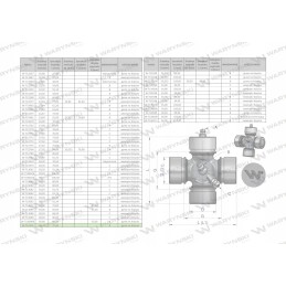 Shaft cross 32x75 90 central lubrication Warynsk