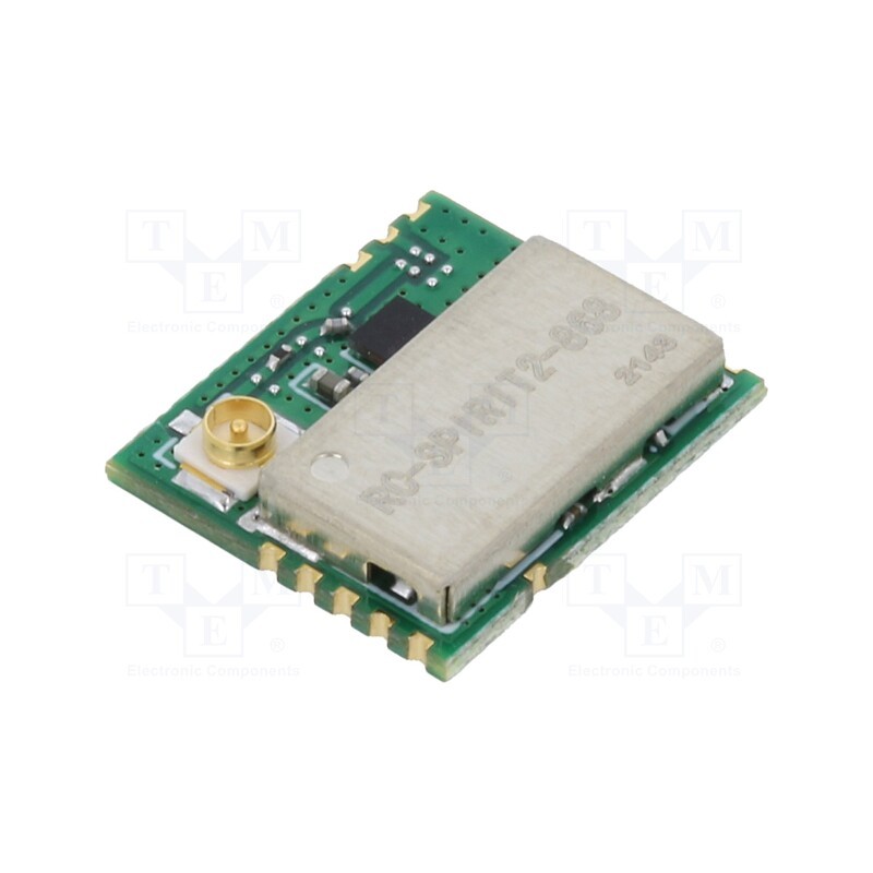 1 pcs x RADIOCONTROLLI - RC-SPIRIT2-868 - Module: RF, RF transceiver, ASK,FSK,GFSK, 868.35MHz, GPIO,SPI