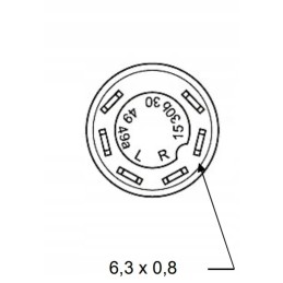 Push-button switch for upper cabin lamps