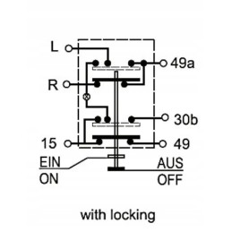 Push-button switch for upper cabin lamps