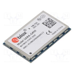 1 pcs x u-blox - SARA-G450-00C - Module: GSM, 2.5G, SARA-G4, SMD, GPRS,GSM, 26x16x2.4mm