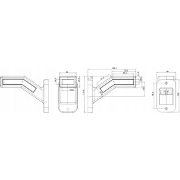 Front, rear and right left side marker lamp