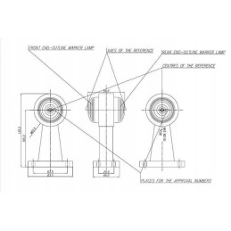 Marker lamp 12 24v 135x83 5x68mm gopart la35002