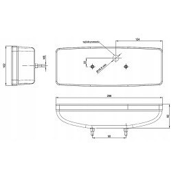 Rear combination lamp E 549 plastic left Ursus 360