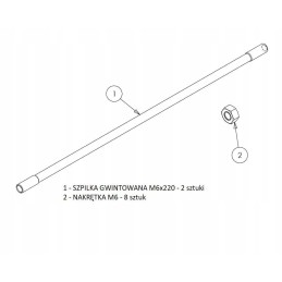 Set of pins to connect 5 levers 3047 joy d