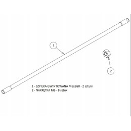 Set of pins to connect 6 levers 3047 joy d