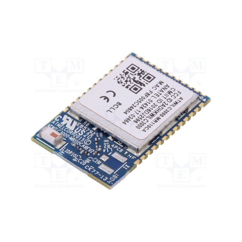 1 pcs x MICROCHIP TECHNOLOGY - ATWILC3000-MR110CA - Module: IoT, IEEE 802.11b/g/n, SDIO,SPI, SMD, 22.4x14.7x2mm