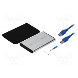 1 pcs x LOGILINK - UA0106A - Hard discs housing: 2,5', PnP and hot-plug, USB 3.0, silver
