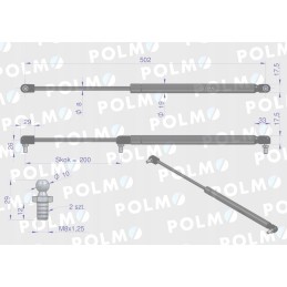 Roof actuator 3027294m1 fits massey ferguson