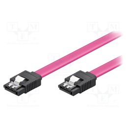 1 pcs x Goobay - 93115 - Cable: SATA, SATA L-Type plug,both sides, 0.5m, pink