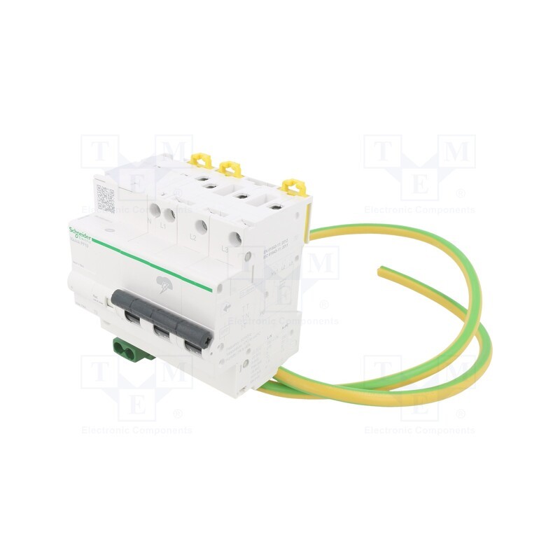 1 pcs x SCHNEIDER ELECTRIC - A9L16618 - Surge arrestor, Type 2, Poles: 3+N, 275VAC, -25÷70°C, IP20, 1.5kV