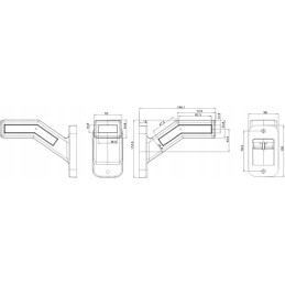 LED front and rear marker lamp and left position lamp