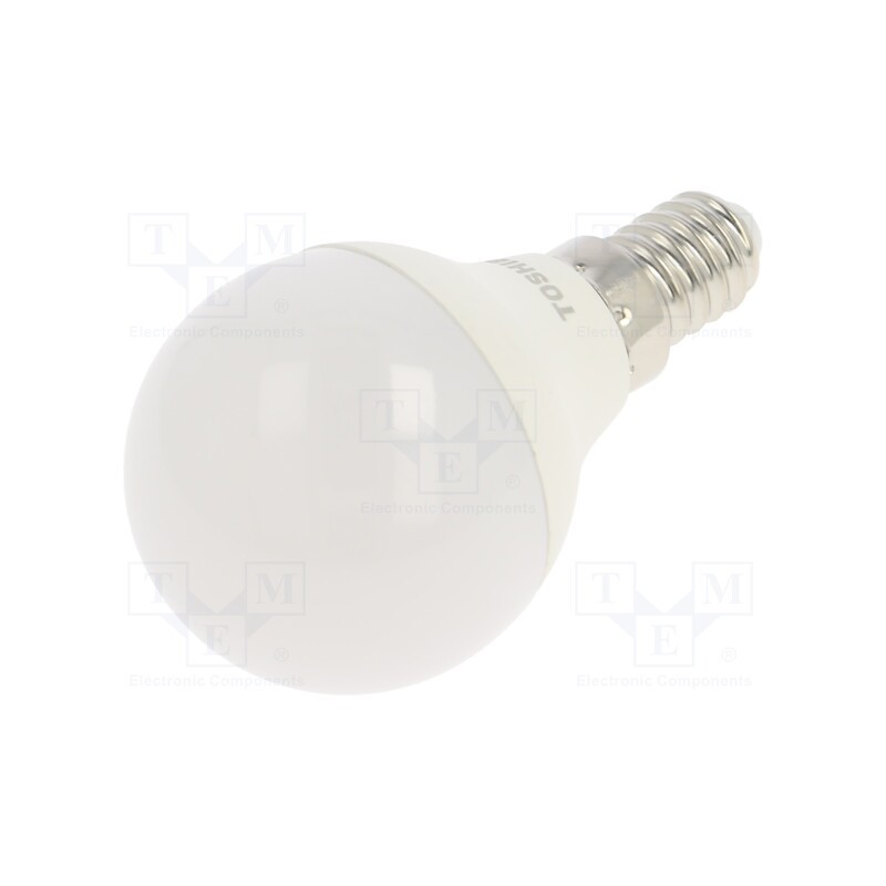 1 pcs x TOSHIBA LED LIGHTING - DELS-GF344P714AE21 - LED lamp, warm white, E14, 230VAC, 470lm, 4.7W, 180°, 3000K
