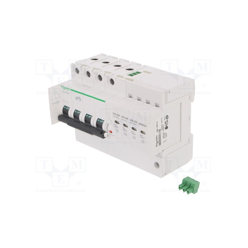 1 pcs x SCHNEIDER ELECTRIC - A9L16294 - Surge arrestor, Type 2, Poles: 3+N, for DIN rail mounting, IP20