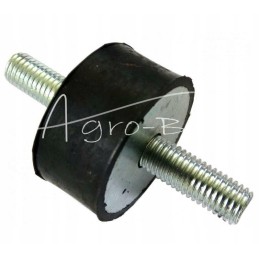 Bumper rubber met 40x20, two M10 screws