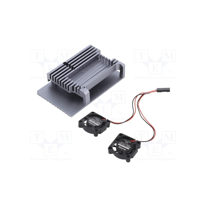1 pcs x - ODS-15691 - Enclosure: for computer, Raspberry Pi 4 B, aluminium, grey