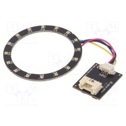 1 pcs x LUMEX - SMR-5141-16-RGB-UR - LED ring, RGB, 1.3W, 5VDC, 120°, No.of diodes: 16, Dim: Ø51mm, 5mA