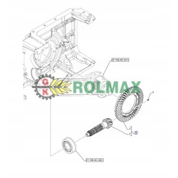 Attack roller with wheel New Holland T5000 Case 8738586