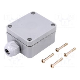 1 pcs x BOPLA - 38101100 - Enclosure: junction box, X: 58mm, Y: 64mm, Z: 34mm, polyamide, IP65