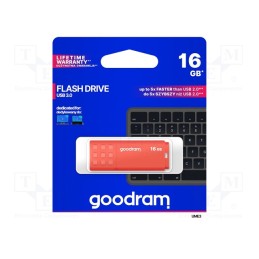 1 pcs x GOODRAM - UME3-0160O0R11 - Pendrive, USB 3.0, 16GB, R: 60MB/s, W: 20MB/s, USB A, orange